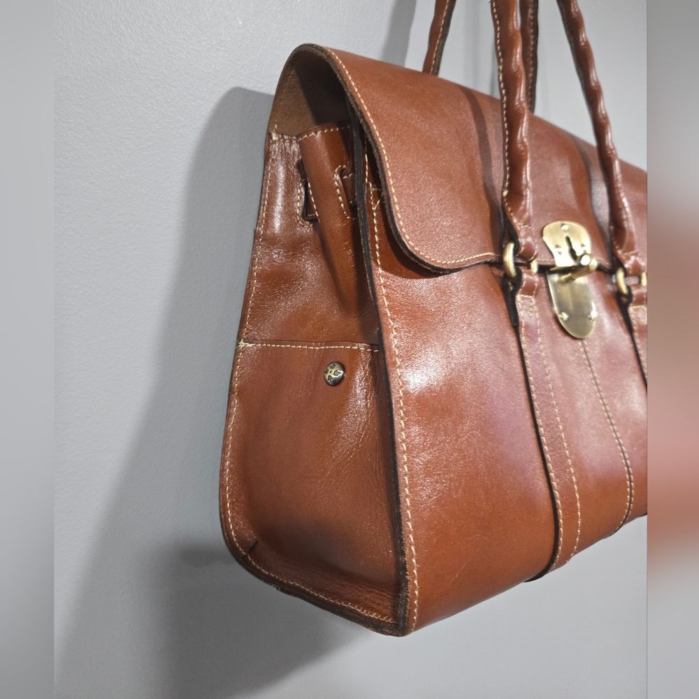 🐢 Patricia Nash Vienna Satchel In Congniac Brown Finish. - Picture 6 of 16
